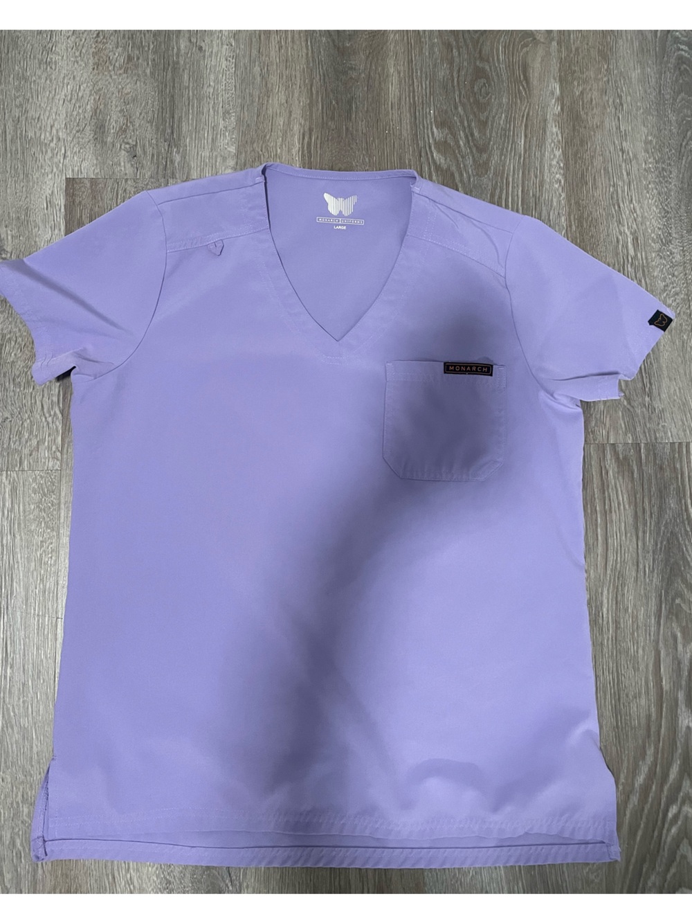 Women’s Lavender V-Neck Scrub Top - Short Sleeve